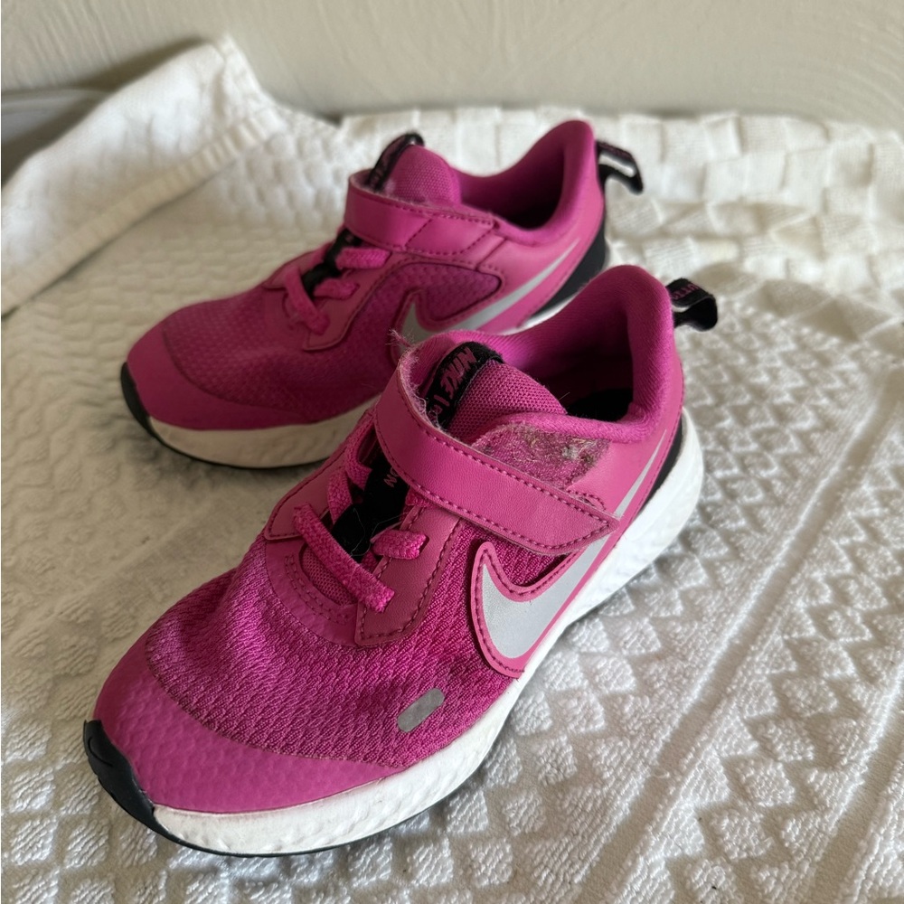 Nike Kids Fuchsia Sneakers with White Accents